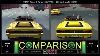 PSP vs PlayStation 3 (Outrun 2) Side by Side Comparison