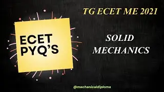 TG ECET Solid Mechanics Previous Year Questions| Crack ECET 2026 #diplomamechanical #ecet #ecet2026