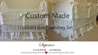 Baby bedding set, handmade from 100% linen by Superior Custom Linens