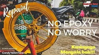 REPAINT VELG VARIO 150 YELLOW CANDY TONE  #ditonpremium #motovlog #repaintvelg #vario150