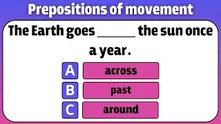 Prepositions of movement | English Grammar Quiz | Can You Score 25/25? #englishquiz