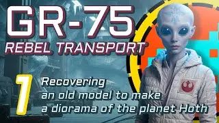 Возрождение классической диорамы MPC/ERTL Hoth Rebel Base Model GR-75 Transport 1992 года с испол...
