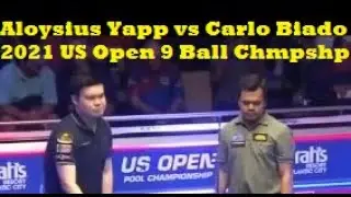 2021  Carlo Biado vs Aloysius Yapp - US Open  The Great Comeback !! (BRIEF)