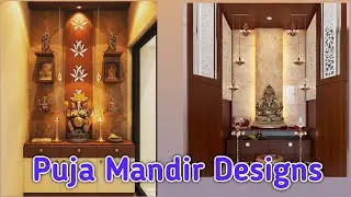 Modern Pooja Unit Design for Living Room | Wooden Mandir Ideas