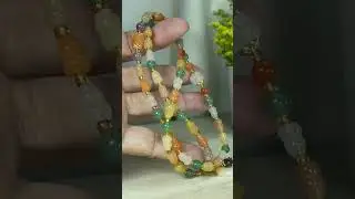 Natural Jade Charm Wrap Friendship Bracelet BB021 #jadebracelet #jade #jadeite