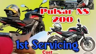 2024 Model Bajaj Pulsar NS200 BS7 || First Service 😲|| 1st Service cost💸||