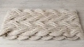 SNOOD WITH CABLES AND PUFFY RIBBING. English Ribbing. ► Knitting Masterclass