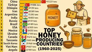 Гонка по производству меда 1960&ndash;2025. Рейтинг стран