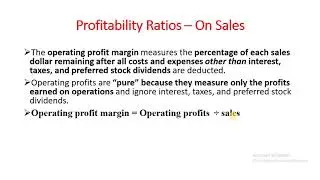 Profitability Measures I Introduction to Financial Analysis