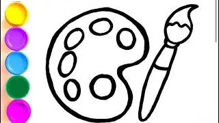 Children draw Cyst | draw paint and brush | drawing for kids