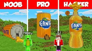 Fanta Drink Build Battle Challenge - JJ vs Mikey - Noob vs Pro - Minecraft Maizen