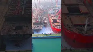 How are massive cargo ships maintained and serviced?