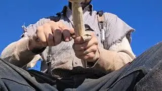 Silent woodcarving: Cedar Spoon