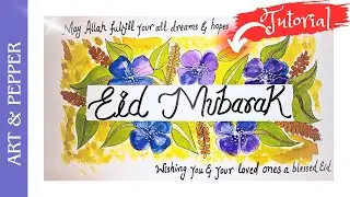 Beautiful Eid Greeting Card Idea || Creative Eid Mubarak Painting