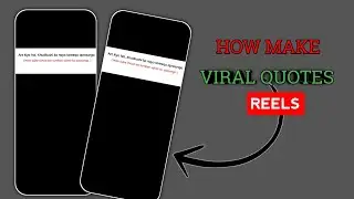 Create Viral Reels || Black Background White Shapes Quotes Reel Editing
