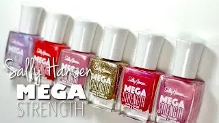 Swatches || Sally Hansen NEW Mega Strength Nail Polish | Rikki's Nails