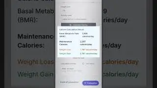 Calorie Calculator  #hexatools #thehexatools #caloriecalculator #shortvideo  #heathcalculator