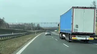 Autobahn Poland.Gdansk drive to Gdynia.25.03.2025.