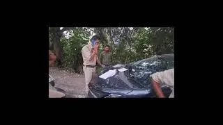 Special drive against motorcicle sttunters rule breakers bullet for silencer and documents