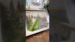 Procreate Landscape Drawing Timelapse | Relaxing Digital Art ✨🧚🏻