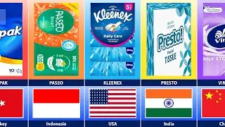 Facial Tissue Brands From Different Countries