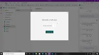 Generating practice Math quiz in Microsoft OneNote
