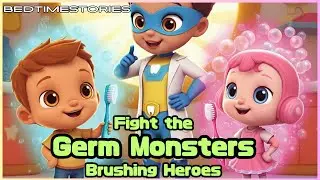 Bedtime story for kids | Fight the Germ Monsters Brushing Heroes