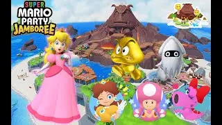 Super Mario Party Jamboree - Peach vs Daisy vs Toadette vs Birdo - Goomba Lagoon