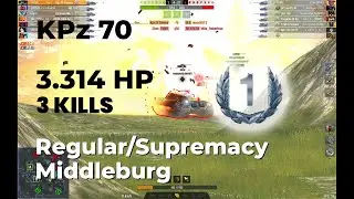 168th GUNNERS | KPZ 70 | 3.3K DMG |3 KILLS  | 1ST CLASS | Middleburg | #wotb #wotblitz