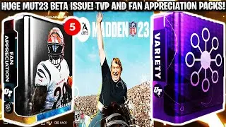 HUGE MUT 23 BETA ISSUE! FAN APPRECIATION AND TRAINING VARIETY PACKS! | MADDEN 23
