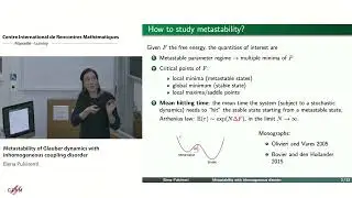 Elena Pulvirenti: Metastability of Glauber dynamics with inhomogeneous coupling disorder
