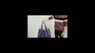 Round ball Elastic Cotton shopping bag foldable tote Reusable Portable