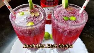 RoohAfza Lemon Drink | Rose Mojito | Rooh Afza Summer Drink | Rose Sharbat | RoohAfza Recipes