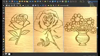ArtCAM tutorial-by foto V Bit carving toolpath flower-By ArtCam zone