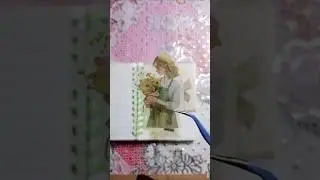ASMR Scrapbook Journal green flower girl #asmr #scrapbooking #diyaestentik #journaling #shorts