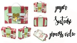 Paper Suitcase Tutorial (No Template / SVG File / Special Tools Needed)