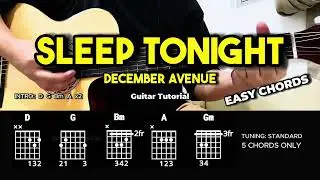 Sleep Tonight - December Avenue | Easy Guitar Tutorial For Beginners (CHORDS & LYRICS) #guitarlesson