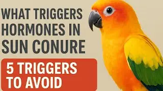 What Triggers Hormone in Young Sun Conures? 🦜⚠️ #SunConure#Hormonalbird #Hormonalparrot