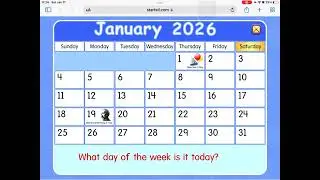 Starfall Daily Calendar - January 17, 2026