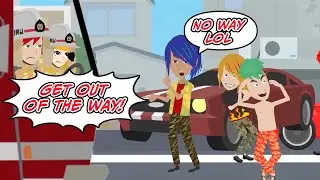 The fire truck couldn't get through because of cars in the way...