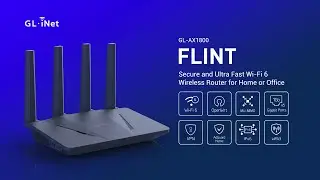 Знакомьтесь с Flint (GL-AX1800) &mdash; безопасным и сверхбыстрым беспроводным маршрутизатором Wi-Fi 6 для дома или офиса.