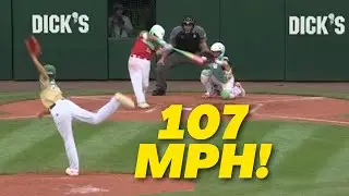 12-летний подросток подаёт мяч со скоростью 107 миль в час, эквивалентной MLB! 🤯