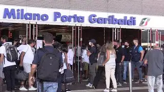 Protesta No Green pass, la stazione di Porta Garibaldi a Milano blindata