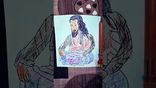 Guru Ravidas ji drawing, scribble art #shorts #satisfying #viral