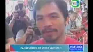 Manny Pacquiao holds media workout