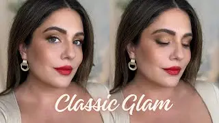 CLASSIC HOLIDAY GLAM GOLD EYESHADOW AND RED LIP TUTORIAL