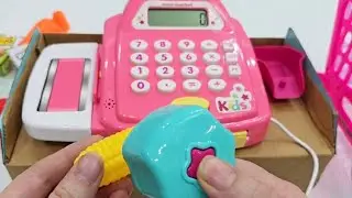 [💵 toy asmr 💵]Supermarket Cashe Register Toy🛒🍉🍊🍋🥯🥞 Roleplay | Realistic ASMR Unboxing