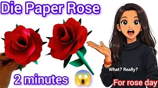 Making easy and beautiful rose by using paper |Rose day| @vishrutamishra507