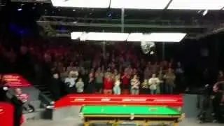 A minute's applause in memory of Paul Hunter at the World Snooker Championship WSC