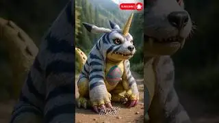 Gabumon EPIC Mega Evolution P2 🐺 #digimon #digivolution #shorts